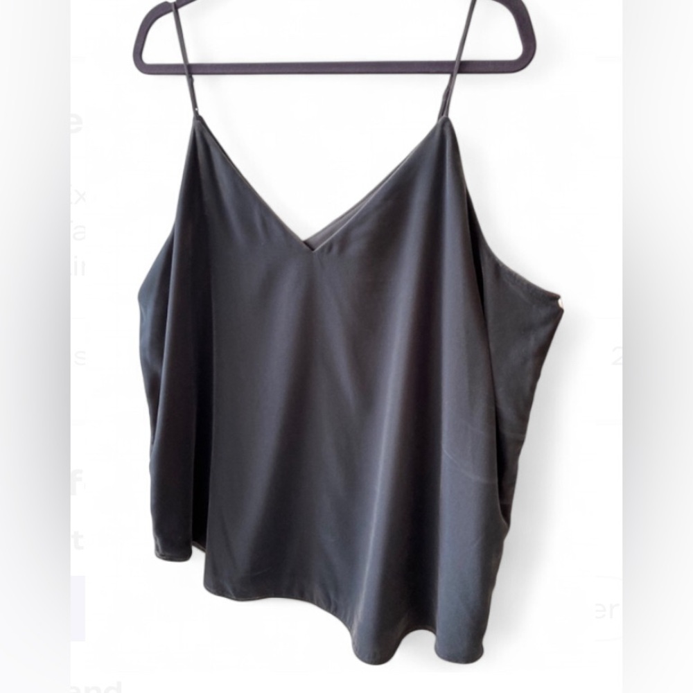 Express Gray Velvet V-Neck Cami Tank Top NWT Adjustable Straps Lined Minimalist
